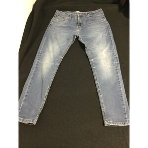 Zara Man Denim Jeans Light Wash Blue Slim Fit Casual Distressed‎